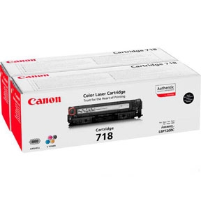 Canon 718 BK 2662B005 sort toner original 2-pak