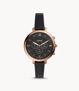 FOSSIL - Hybrid Smartwatch HR Monroe sort læder FTW7035