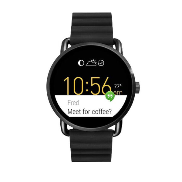 FOSSIL - Q Wander Smartwatch sort silikonerem FTW2103