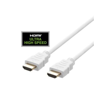 Deltaco - 2.1 HDR Ultra High Speed HDMI (Han-Han) (Hvid) - 8K@60Hz - 3,0 m