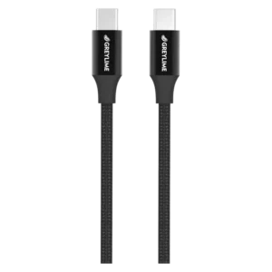 GreyLime Braided USB-C - USB-C 60W, kabel, sort, 2 m