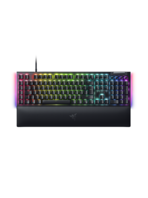 Razer BLACKWIDOW V4 - GREEN SWITCH - Gaming Tastatur - Nordisk - Sort