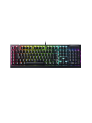 Razer BLACKWIDOW V4 X - GREEN SWITCH - Gaming Tastatur - Nordisk - Sort