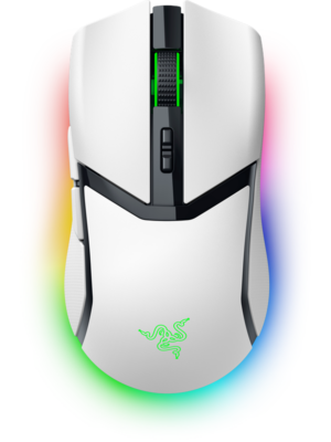 Razer Cobra Pro - Gaming Mus - Optisk - 8 knapper - Hvid med RGB-LED lys