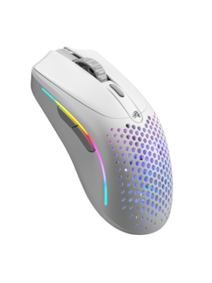 Glorious Model O 2 Mini Wireless - Matte White - Gaming Mus - Optisk - 5 knapper - Hvid med RGB-LED lys