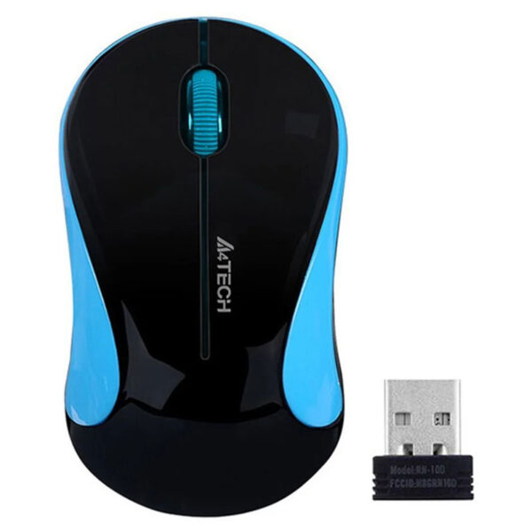 A4Tech V-Track G3-270N Trådløs Mus (1000DPI) Blå/Sort