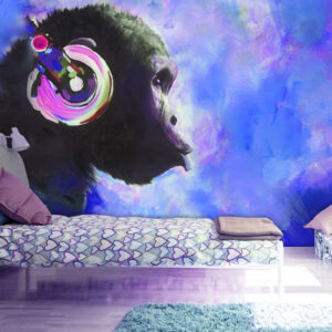 ARTGEIST Fototapet - Blue Melody, abe med headset (flere størrelser) 150x105