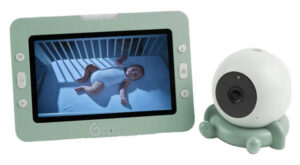 Babymoov Yoo Go Plus video babyalarm - trådløs, HD skærm, 8 vuggeviser, grøn