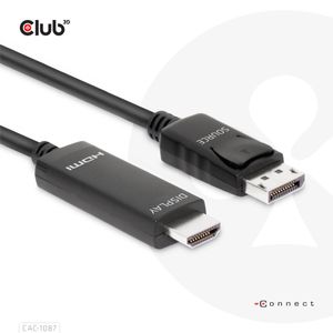 Club 3D CAC-1087 DisplayPort 1.4 to HDMI 3m Sort
