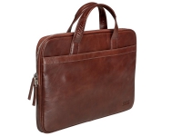 Computertaske Pierre by Elba slim 14 læder brun