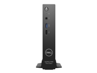 Dell OptiPlex 3000 Thin Client - Tynd klient - DTS 1 x Pentium Silver N6005 / op til 3.3 GHz - RAM 8 GB - flash - eMMC 64 GB - UHD Graphics - IEEE 802.11ax (Wi-Fi 6E), Gigabit Ethernet, Bluetooth - Dell ThinOS - skærm: ingen - sort - BTS - med 3 års ProSupport Next Business Day Onsite Service efter fjerndiagnose med HW-SW Support