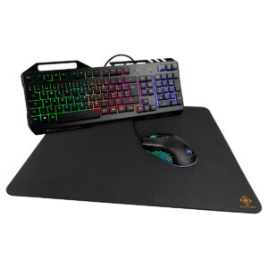 Deltaco 3-i-1 LED Gaming Kit (Tastatur/Mus/Musemåtte) Sort
