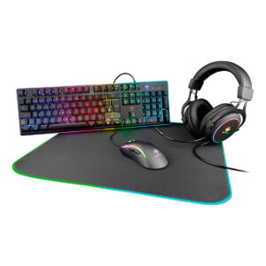 Deltaco 4-i-1 RGB Gaming Kit (Tastatur/Mus/Musemåtte/Headset) Sort