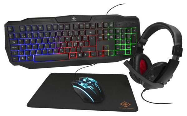 Deltaco 4-i-1 RGB Gaming Kit (Tastatur/Musemåtte/Mus/Headset)