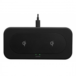 Essentials Qi Dual Wireless Charger, 2x 10w, Usb-c Cable 1m - Oplader