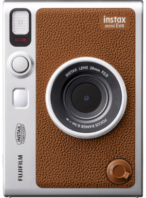 Fuji Instax Mini Evo Kamera - Bluetooth, ISO 1600, USB-C - Brun