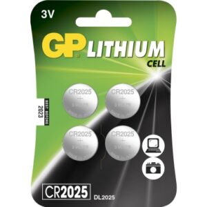 GP BATTERIES GP CR2025, 4-pakke 4891199162350 Modsvarer: N/A