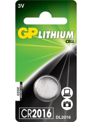 GP knapcelle Lithium CR2016 3V, 1-pak