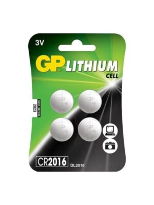GP knapcelle Lithium CR2016 3V, 4-pak