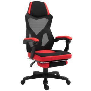Gamingstol med fodst⌀tte, ergonomisk design Kontorstol 58 x 72 x 112-122 cm