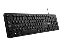 Gear4U KK-10 - Tastatur - runde tastehætter - USB - Nordisk - sort