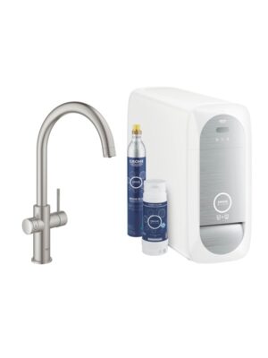 Grohe Blue Home Køkkenarmatur med C-tud, Supersteel