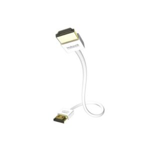 In-akustik - 2.0 High Speed HDMI Slim (Han-Han) (Hvid) - 4K@60Hz - 3,0 m