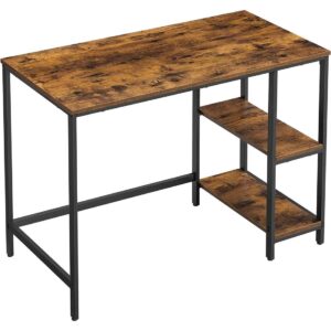 Industrielt skrivebord med hylder i vintage stil