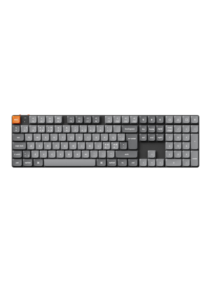 Keychron K5 MAX QMK/VIA Wireless RGB Hot Swap Low Profile Red - Gray - Gaming Tastatur - Nordisk - Grå