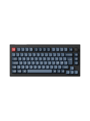 Keychron V1 MAX QMK/VIA Wireless RGB Hot Swap Jupiter Red - Carbon Black - Tastatur - Nordisk - Sort