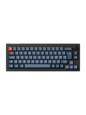 Keychron V2 MAX Wireless QMK/VIA Hot Swap Jupiter Red - Carbon Black - Tastatur - Uden Numpad - Nordisk - Sort