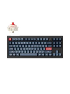 Keychron V3 MAX QMK/VIA Wireless RGB Hot Swap Jupiter Red - Carbon Black - Tastatur - Uden Numpad - Nordisk - Sort