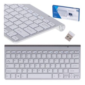 Kompakt trådl⌀st tastatur S⌀lv USB 10m