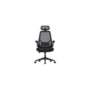 Kontorstol, Computerstol, Ergonomisk Stol, Justerbare Armlæn og Nakkest⌀tte, Vippefunktion, Åndbar Mesh, H⌀jdejusterbar, Sort OB