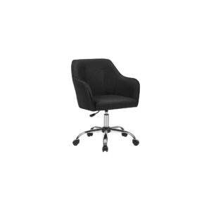 Kontorstol, Komfortabel Skrivebordsstol, H⌀jdejusterbar Computerstol, 120 kg, Stålramme, Imiteret linned, Åndbar, Hjemmekontor,