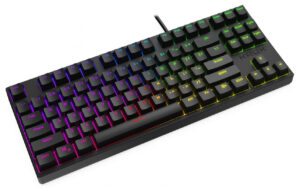 Krux Atax PRO Gateron Brown Mekanisk Tastatur - RGB - Sort
