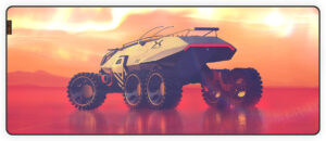 Krux Space Rover XXL Gaming Musemåtte - Orange/Rød