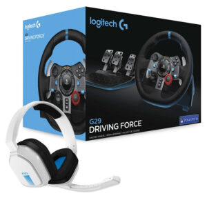 Logitech G29 Driving Force Rat og Pedaler til PS3, PS4, PS5 + Astro A10 Høretelefoner - USB-A