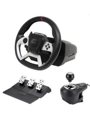 MAXX TECH PRO FF RACING WHEEL KIT (WHEEL 3-PEDAL SET & SHIFTER) - Wired Wheel, gamepad and pedals set - Sony PlayStation 4