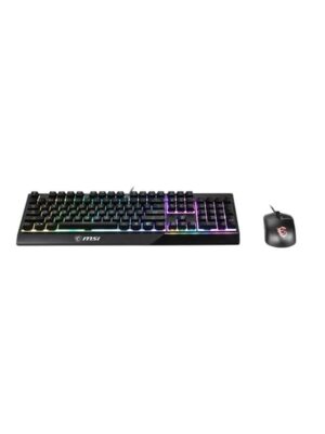 MSI Vigor GK30 combo - keyboard and mouse set - US - Tastatur & Mus sæt - Amerikansk engelsk - Sort