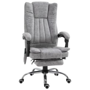 Massage Kontorstol med Fodst⌀tte Grå 62 x 67 x 113-120 cm