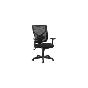 Midtryg Mesh kontorstol, drejelig ergonomisk stol med vippemekanisme, polstret med indre fjeder, justerbar lændest⌀tte, armlæn,
