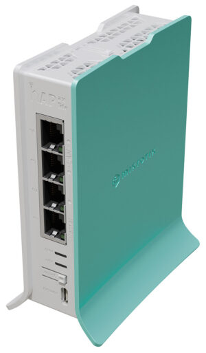Mikrotik hAP Trådløs Router - 2,4 GHz, 4x1000Mbps Ethernet - Grøn/Hvid