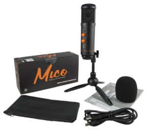 Monkey Banana Mico Mikrofon til Bord - USB-A, 28Hz-20KHz - Sort