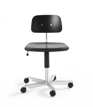 Montana Kevi 2533 Kontorstol SH: 38-51 cm - Sort Ask/Krom