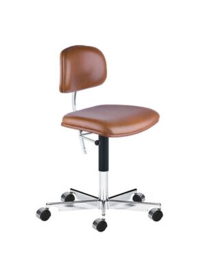 Montana Kevi 2534U Fuldpolstret Kontorstol SH: 40-53 cm - Silk 0551 Whisky Læder/Aluminium