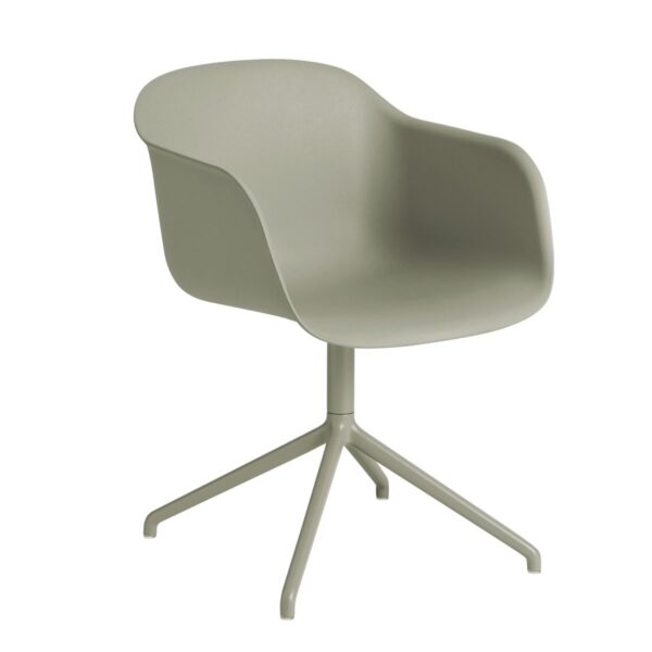 Muuto Fiber armchair drejebase kontorstol dusty green