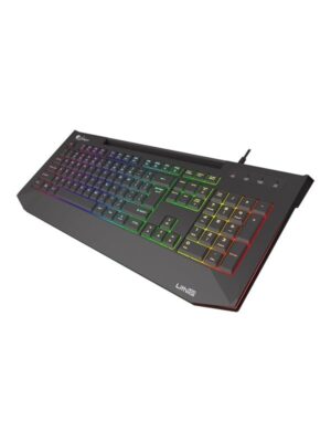 Natec Genesis Lith 400 RGB - Tastatur - Amerikansk engelsk - Sort