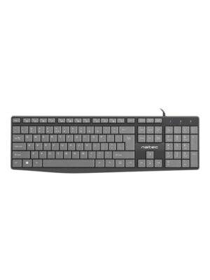 Natec Nautilus - keyboard - US - black - Tastatur - Amerikansk engelsk - Grå
