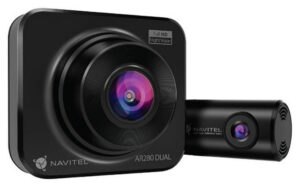Navitel AR280 DUAL Dashcam (Front- og Bagkamera) - 1920x1080/1280x720, 2tm, Micro-USB - Op til 64GB microSD